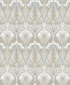 Etten Studios Wallpaper Dragonfly Damask Soft Taupe & Blue Mist ET12424