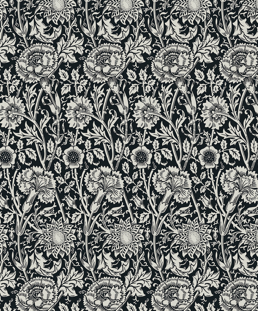 Tonal Floral Trail Ebony ET12500 by Etten Studios Designer Wallpaper