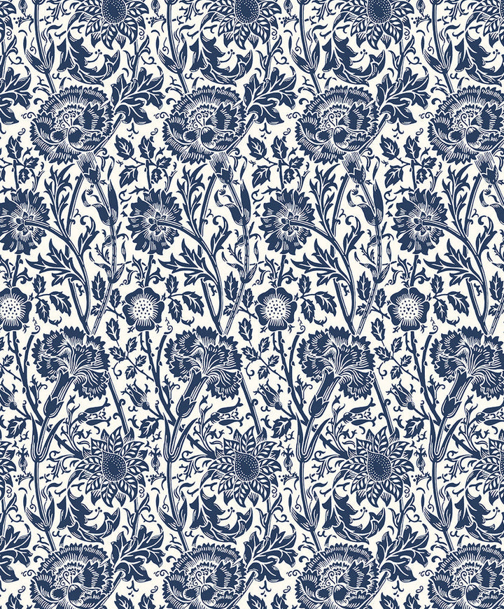 Tonal Floral Trail Navy Blue ET12502 by Etten Studios Designer Wallpaper