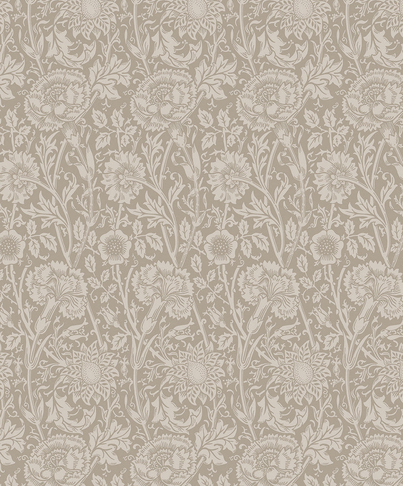 Tonal Floral Trail Taupe ET12508 by Etten Studios Designer Wallpaper
