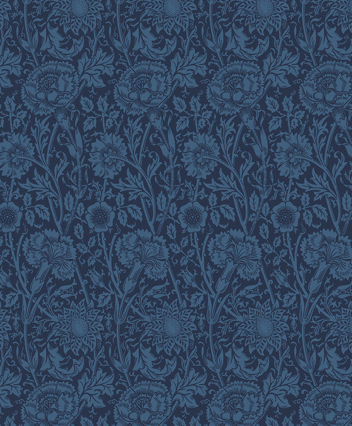 Tonal Floral Trail Marine Blue ET12512 by Etten Studios Designer Wallpaper