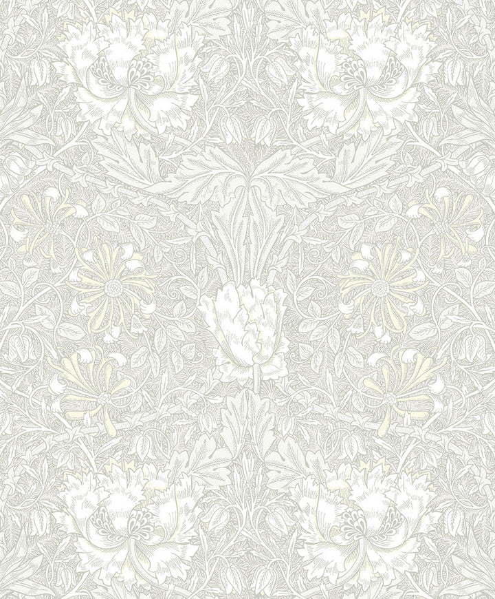 Ogee Flora Swiss Coffee & Light Grey ET12605 by Etten Studios Designer Wallpaper