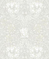 Etten Studios Wallpaper Ogee Flora Swiss Coffee & Light Grey ET12605