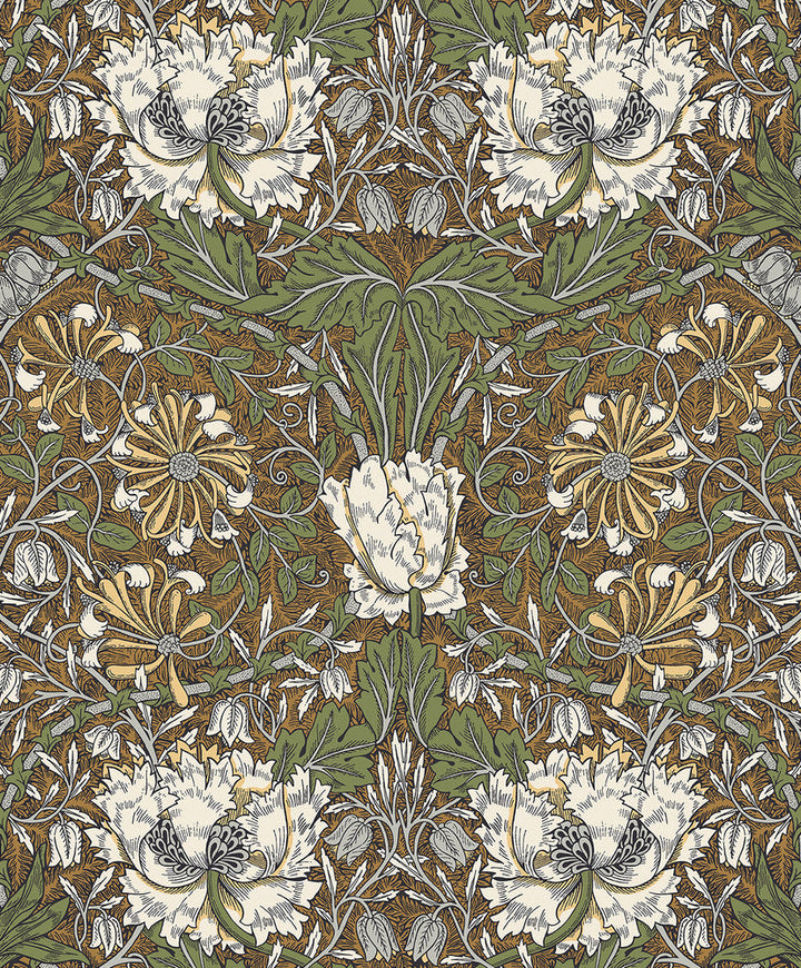 Ogee Flora Dijon & Sage ET12606 by Etten Studios Designer Wallpaper