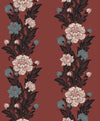 Etten Studios Wallpaper Blooming Stripe Pale Carmine & Aqua ET12701