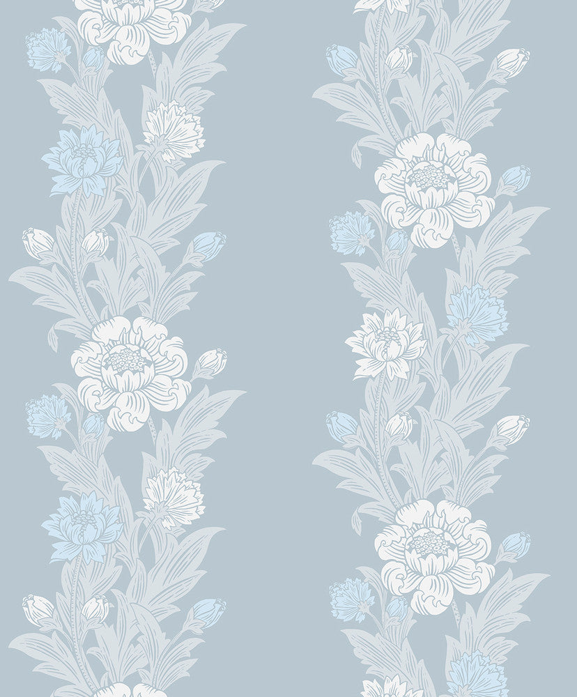 Blooming Stripe Baby Blue ET12702 by Etten Studios Designer Wallpaper
