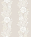 Etten Studios Wallpaper Blooming Stripe Swiss Coffee ET12705