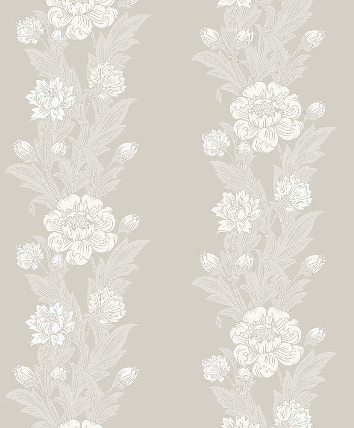 Blooming Stripe Metallic Pearl ET12708 by Etten Studios Designer Wallpaper