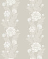 Etten Studios Wallpaper Blooming Stripe Metallic Pearl ET12708