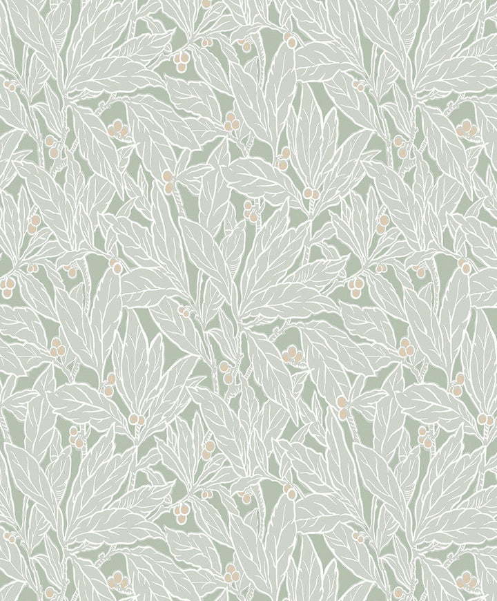 Leaf and Berry Spearmint ET12804 by Etten Studios Designer Wallpaper