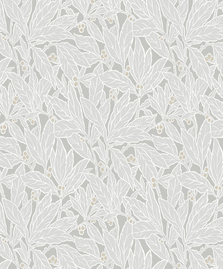 Leaf and Berry Daydream Grey ET12808 by Etten Studios Designer Wallpaper