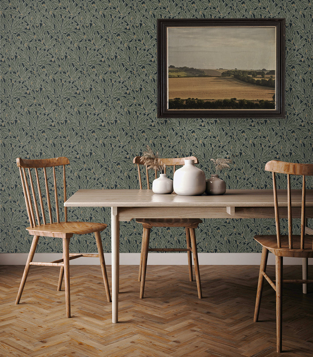 Leaf and Berry Rosemary ET12814 by Etten Studios Designer Wallpaper