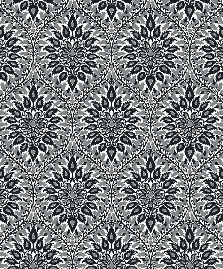 Luna Ogee Ebony & Argos Grey ET12900 by Etten Studios Designer Wallpaper