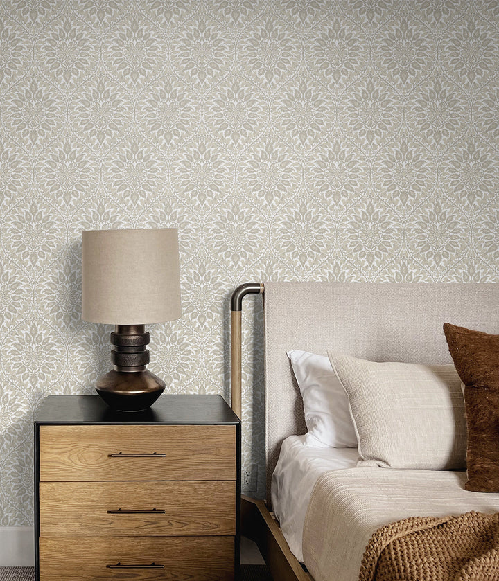 Luna Ogee Natural Cream ET12905 by Etten Studios Designer Wallpaper