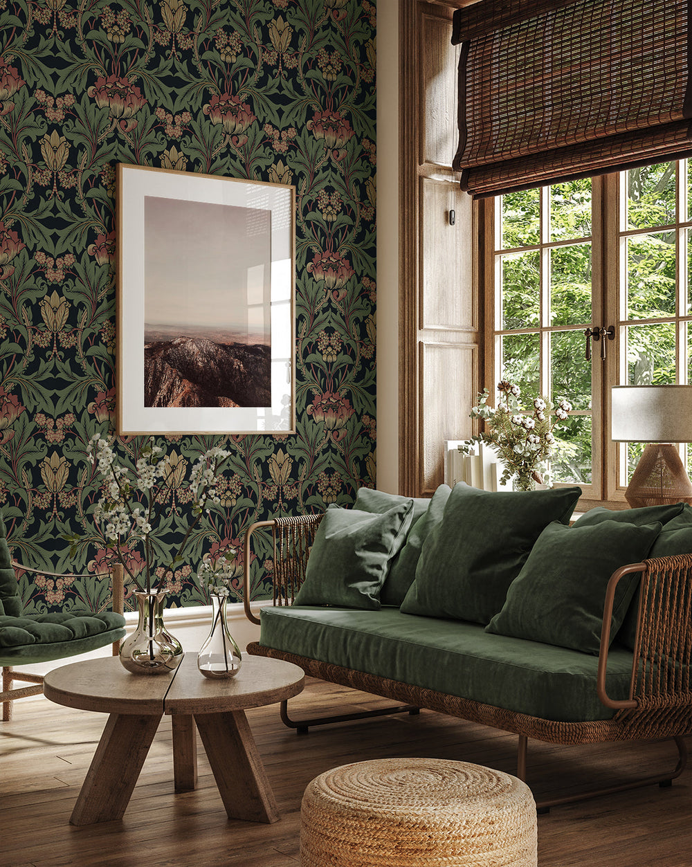 Primrose Garden Wrought Iron & Clay ET13101 by Etten Studios Designer Wallpaper