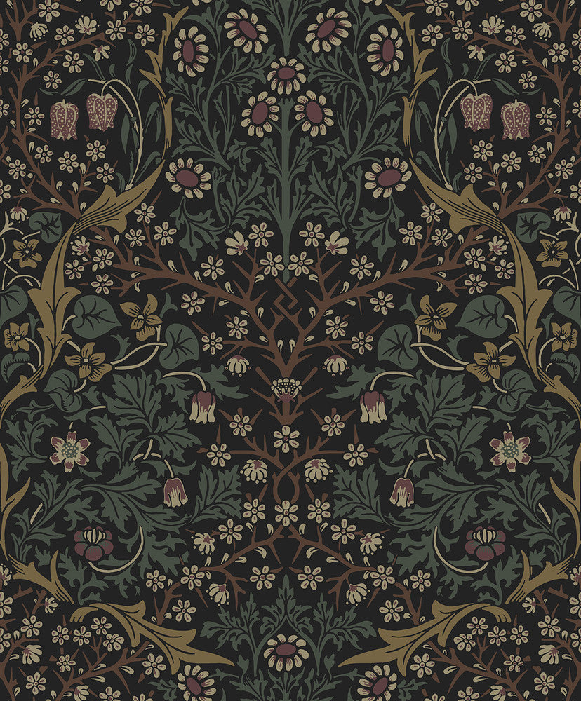 Victorian Floral Blacksmith & Cliffside ET13216 by Etten Studios Designer Wallpaper