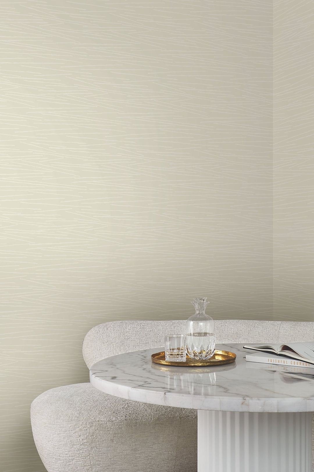 Line Horizon Blonde Wallpaper by Candice Olson Designer
