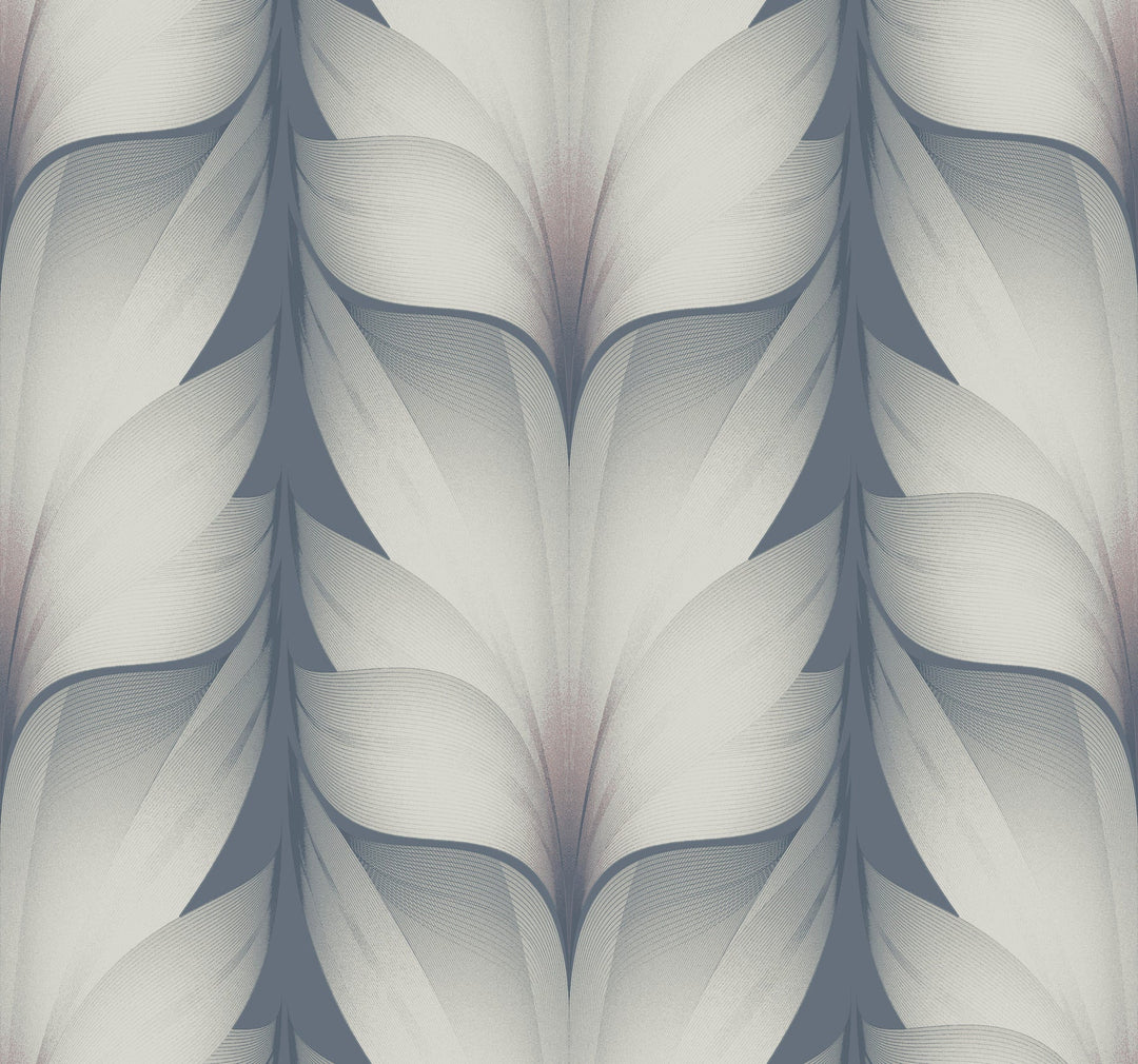 Lotus Light Stripe Steel Wallpaper by Candice Olson Designer