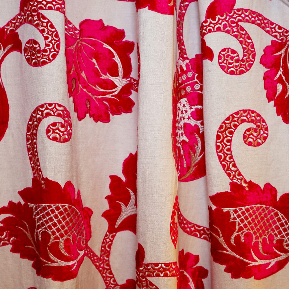 EVOCATIVE 45SJ101 by JF Designer Fabric JF Studio 60% Cotton, 40% Linen India  Horizontal: 25.5 and Vertical: 31.5 54  - Swanky Fabrics -