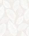 Seabrook Designs Wallpaper Tossed Leaves Cool Linen EW10000