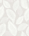 Seabrook Designs Wallpaper Tossed Leaves Dove Greige EW10007