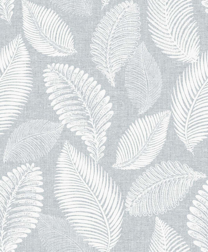 Tossed Leaves Ice EW10028 by Seabrook Designs Designer Wallpaper