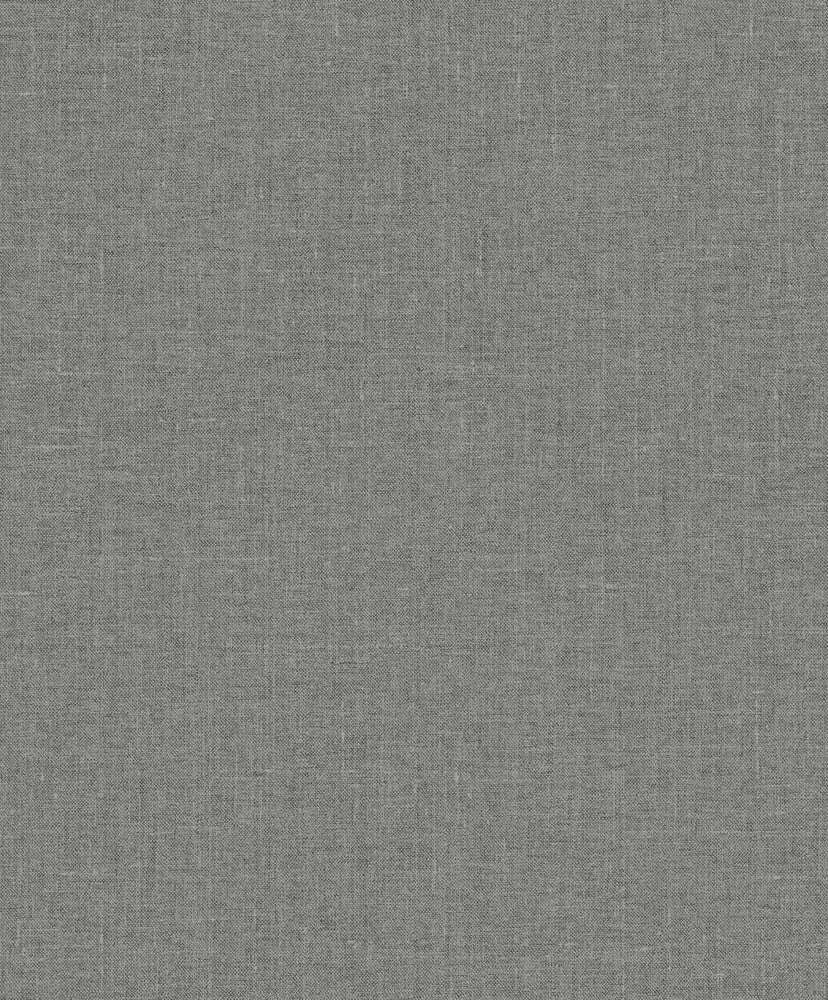 Abington Faux Linen Sleek Charcoal EW10110 by Seabrook Designs Designer Wallpaper