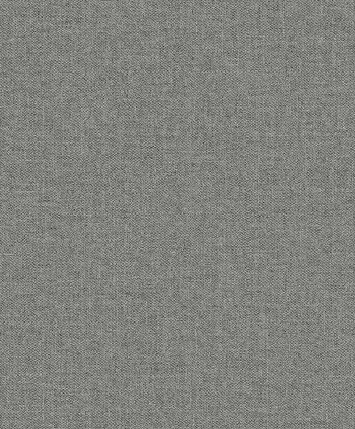 Abington Faux Linen Sleek Charcoal EW10110 by Seabrook Designs Designer Wallpaper