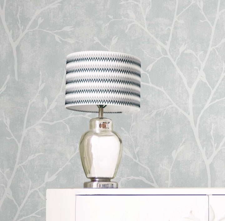 Avena Branches Winter Grey EW10218 by Seabrook Designs Designer Wallpaper