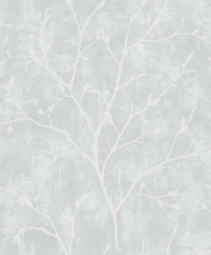 Avena Branches Winter Grey EW10218 by Seabrook Designs Designer Wallpaper