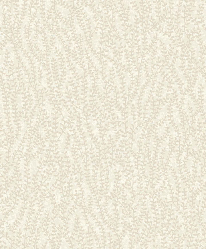 Seaweed Beaded Branches Off White Satin EW10605 by Seabrook Designs Designer Wallpaper