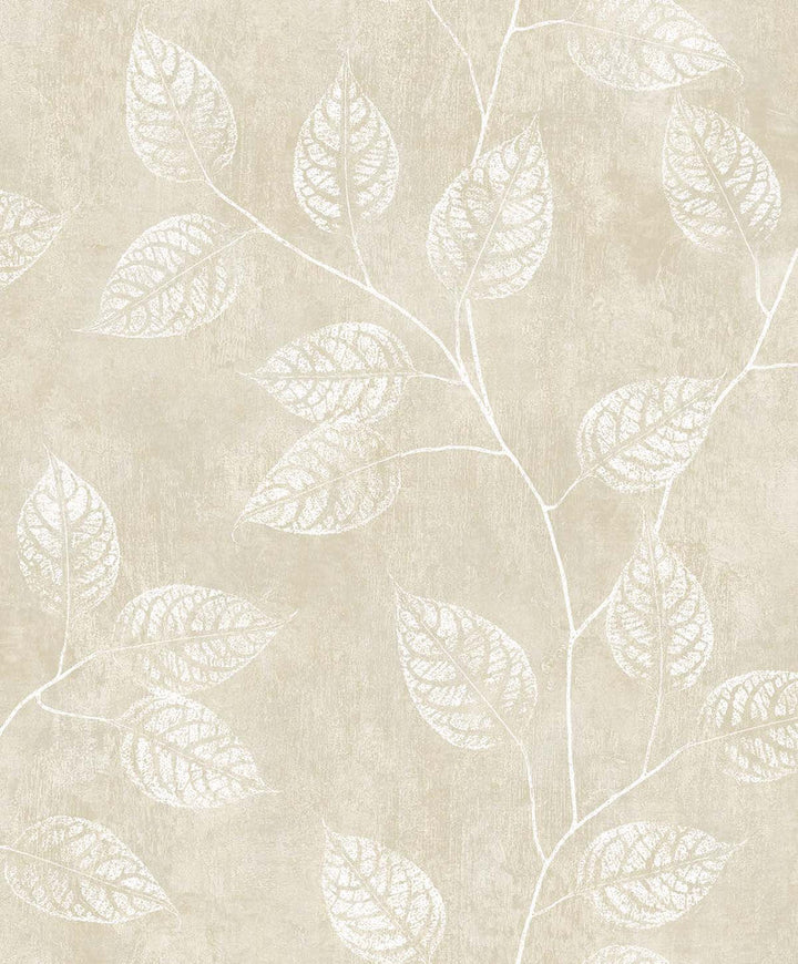 Branch Trail Silhouette Summer Sand EW10805 by Seabrook Designs Designer Wallpaper