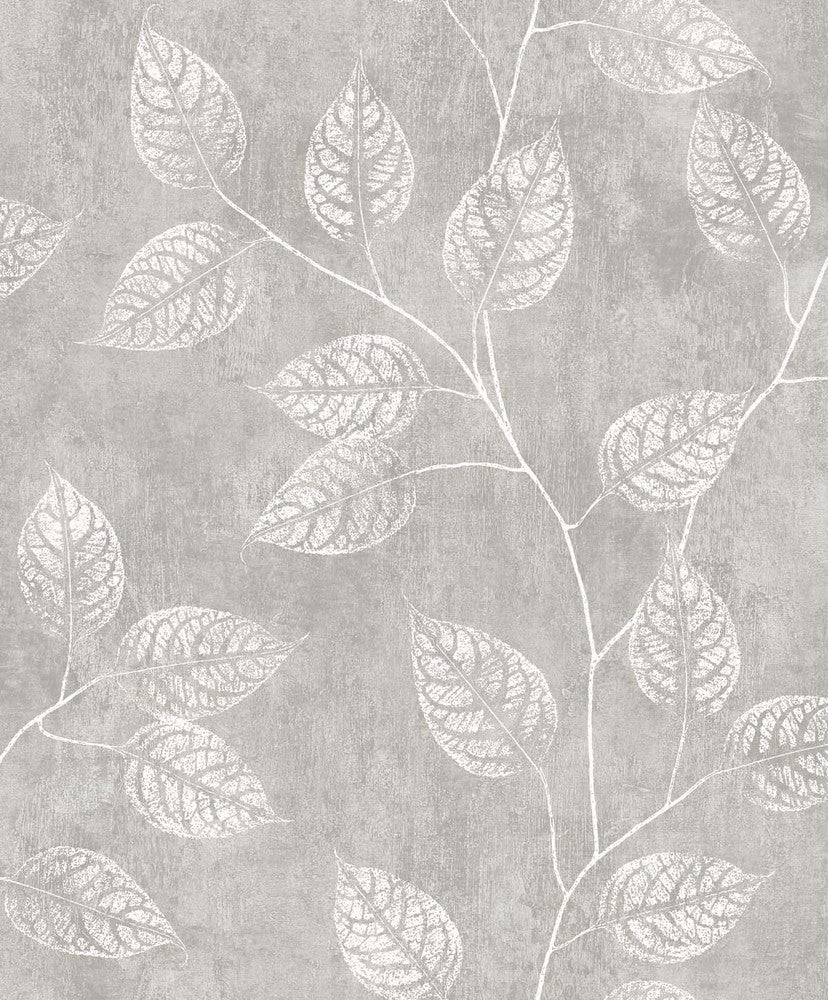 Branch Trail Silhouette Slate EW10808 by Seabrook Designs Designer Wallpaper