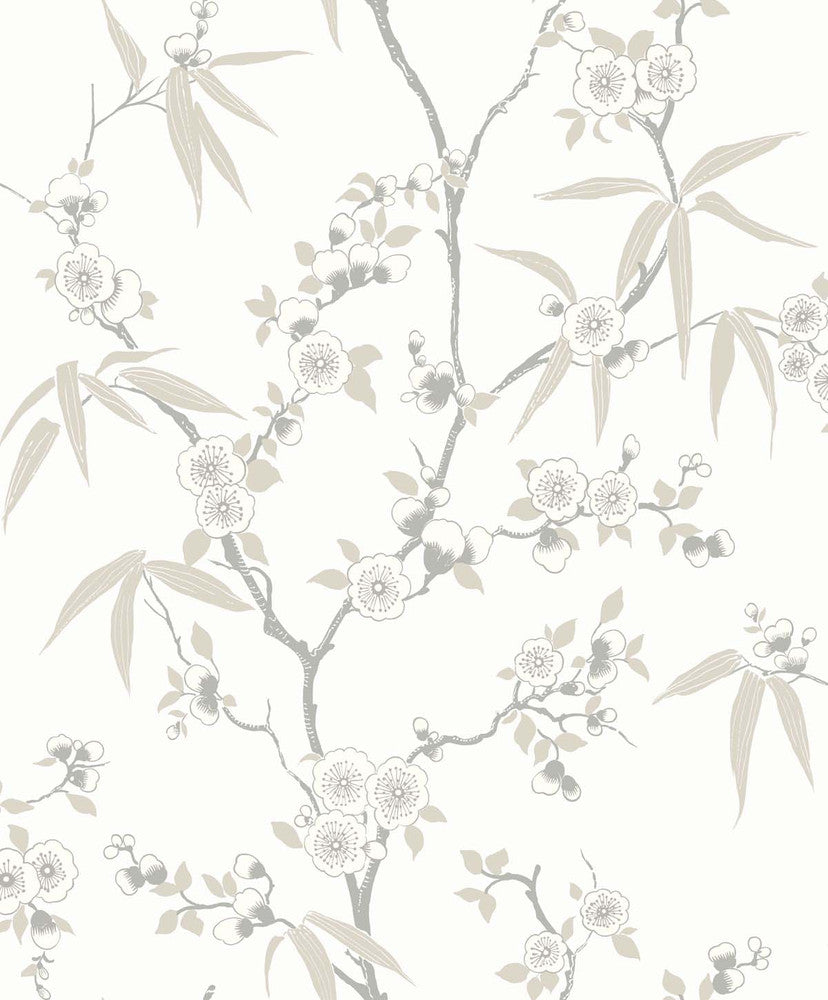 Floral Blossom Trail Morning EW11107 by Seabrook Designs Designer Wallpaper