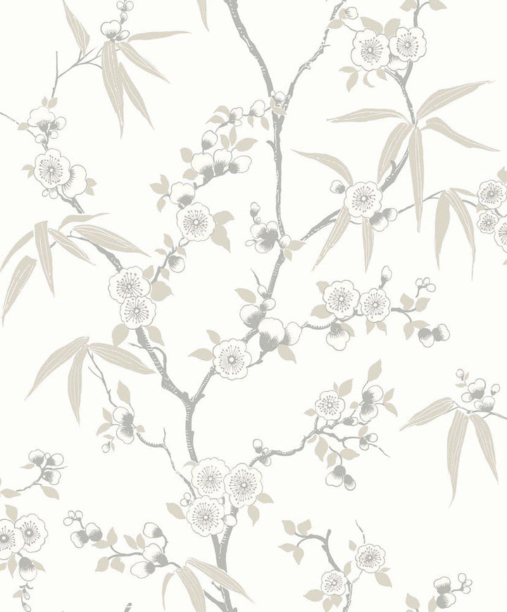 Floral Blossom Trail Morning EW11107 by Seabrook Designs Designer Wallpaper