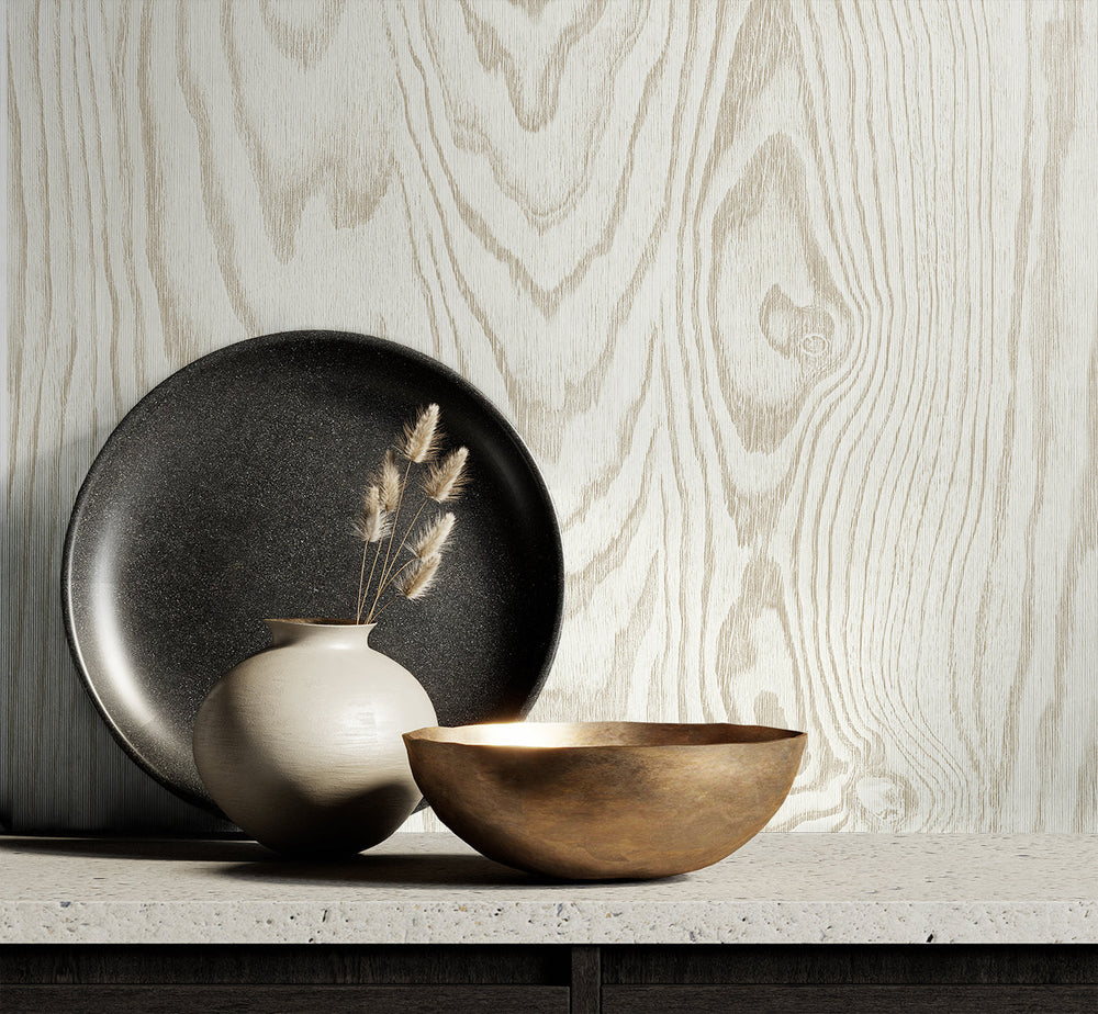 Kyoto Faux Woodgrain Scandi Wood EW11307 by Seabrook Designs Designer Wallpaper