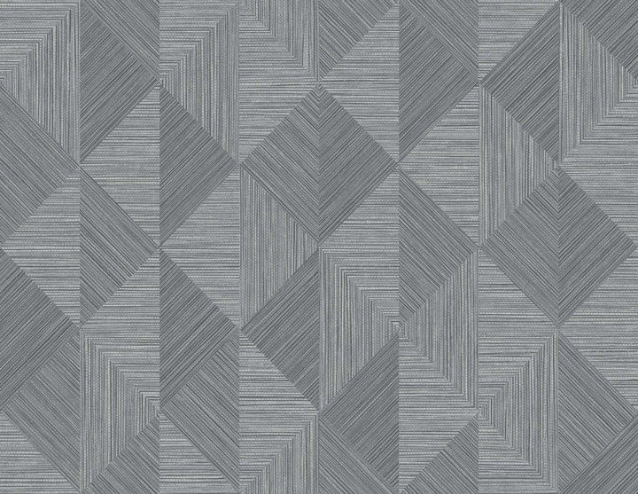 Diamond Inlay Charcoal Grass EW11700 by Seabrook Designs Designer Wallpaper