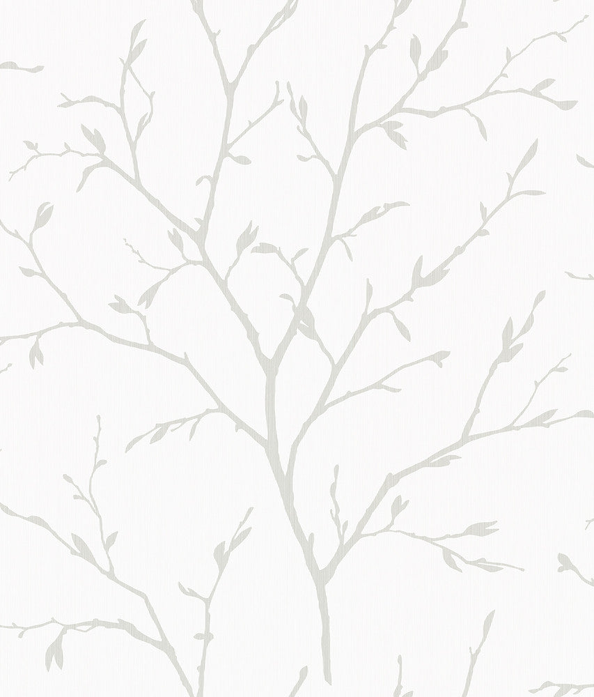 Branching Out Winter Grey EW11808 by Seabrook Designs Designer Wallpaper