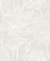 Seabrook Designs Wallpaper Water Lilies Antique Pearl EW12007