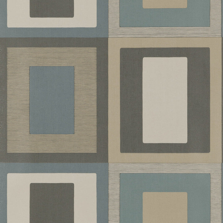 Moro Teal/Indigo by Threads Designer Wallcovering VINYL WALLPAPER COLLECTION I PAPER - 100% United Kingdom Horizontal: 26.989 and Vertical: 30.0228 26.989 - Swanky Fabrics -