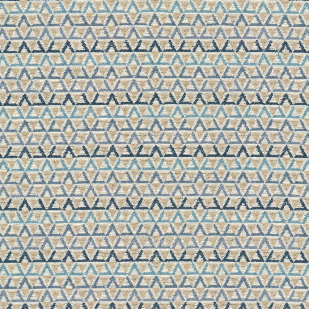 Exhibitor 1 Blueberry by Stout Designer Fabric RAINBOW LIBRARY CADET/INDIGO 46%SVI 23%COT 31%POL INDIA Horizontal: 1.750 and Vertical: 2.000 54 in - Swanky Fabrics -