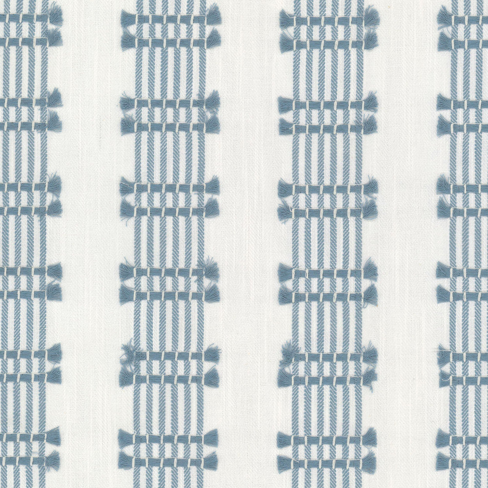 Eyelash 1 Chambray by Stout Designer Fabric RAINBOW LIBRARY HAZE/SKY 81%COT 19%POL %CEMB INDIA Horizontal: 3.875 and Vertical: 2.125 53.5 in - Swanky Fabrics -