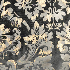 Europatex Fabric Embellished Damask Black