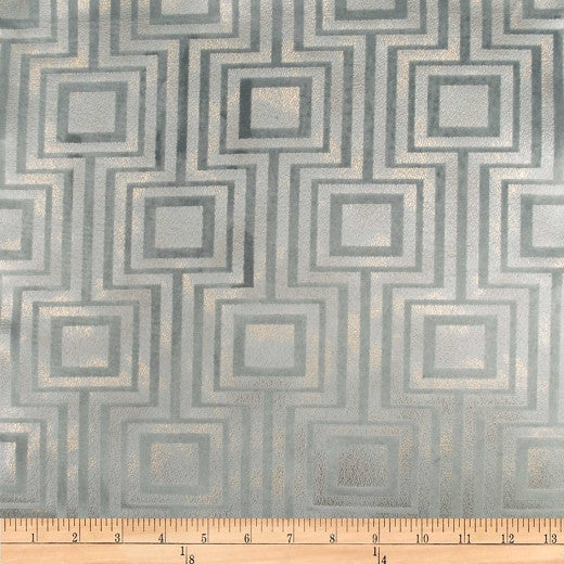 Embellished - Square - Steel by Europatex Designer Fabric Embellished 100% Polyester China See Sample Horizontal: N/A and Vertical: N/A 118.00 inches  - Swanky Fabrics -