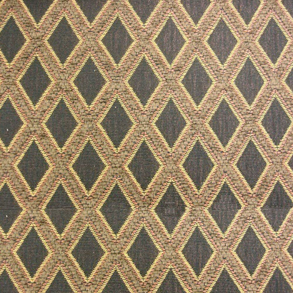 Emma B Col. 8 Chocolate by Europatex Designer Fabric Emma 100% Polyester V: 1.75" H: 1.25" 56.00 inches - Swanky Fabrics -