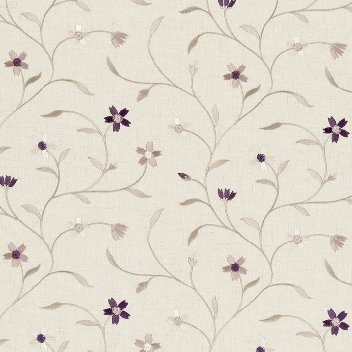 Mellor Heather by Clarke And Clarke Designer Fabric CLARKE & CLARKE RIBBLE VALLEY POLYESTER - 61%;LINEN - 19%;VISCOSE - 11%;COTTON - 9% India - Horizontal: 10.63 and Vertical: 9.25 53 - Swanky Fabrics -