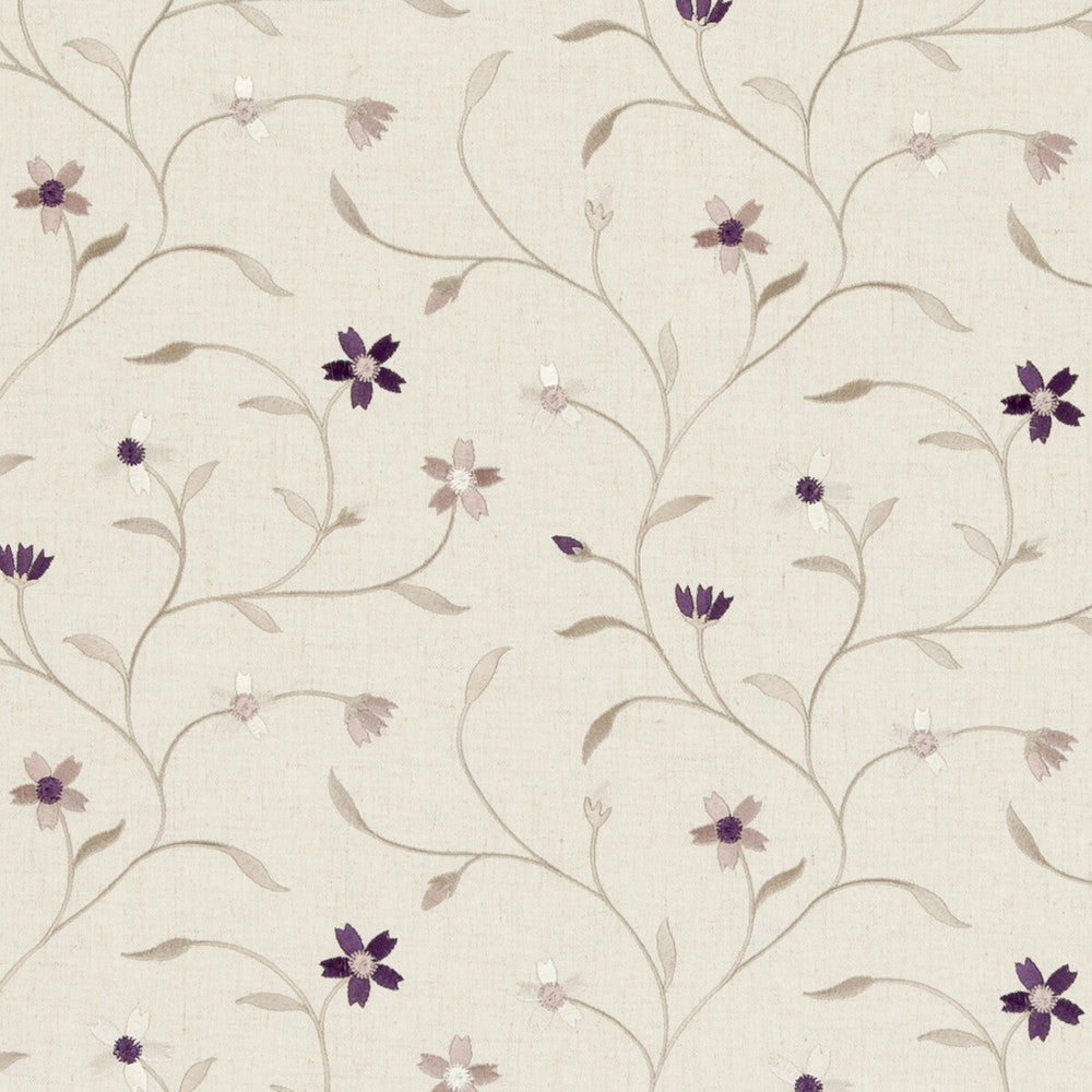 Mellor Heather by Clarke And Clarke Designer Fabric CLARKE & CLARKE RIBBLE VALLEY POLYESTER - 61%;LINEN - 19%;VISCOSE - 11%;COTTON - 9% India Horizontal: 10.63 and Vertical: 9.25 53 - Swanky Fabrics -