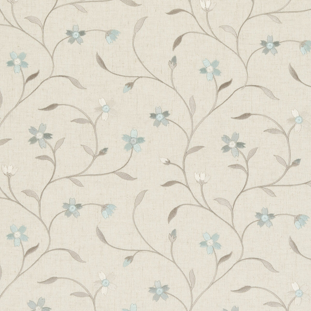 Mellor Mineral by Clarke And Clarke Designer Fabric CLARKE & CLARKE RIBBLE VALLEY POLYESTER - 61%;LINEN - 19%;VISCOSE - 11%;COTTON - 9% India Horizontal: 10.63 and Vertical: 9.25 53 - Swanky Fabrics -