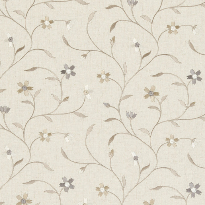 Mellor Natural by Clarke And Clarke Designer Fabric CLARKE & CLARKE RIBBLE VALLEY POLYESTER - 61%;LINEN - 19%;VISCOSE - 11%;COTTON - 9% India Horizontal: 10.63 and Vertical: 9.25 53 - Swanky Fabrics -