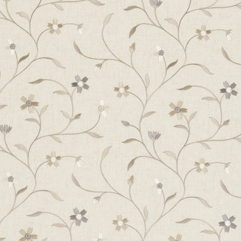Mellor Natural by Clarke And Clarke Designer Fabric CLARKE & CLARKE RIBBLE VALLEY POLYESTER - 61%;LINEN - 19%;VISCOSE - 11%;COTTON - 9% India - Horizontal: 10.63 and Vertical: 9.25 53 - Swanky Fabrics -